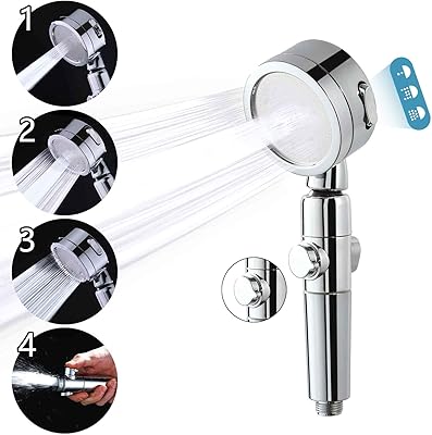 DOILIESE High Pressure Shower Head Hand-held with ON/Off Switch ...