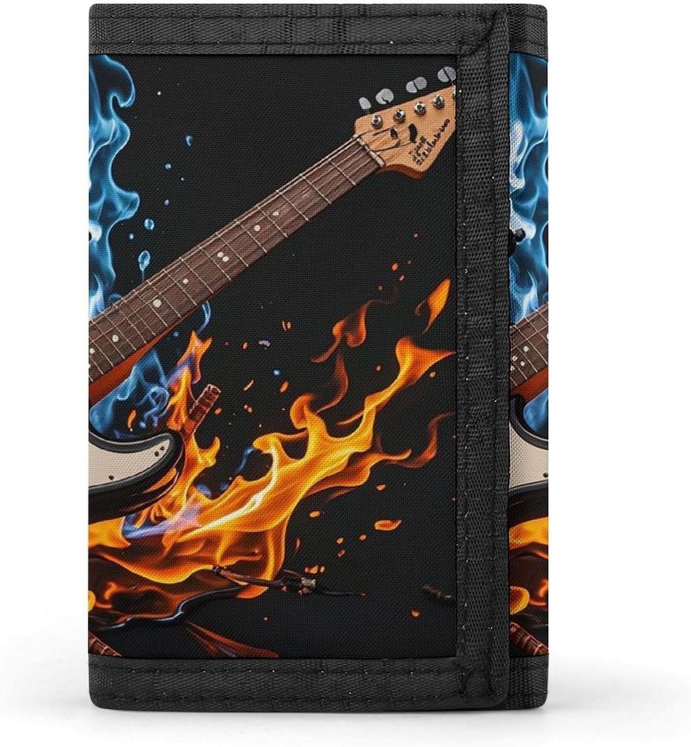 Electric Guitar Music Durable Trifold Wallet Slim Business Wallet