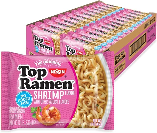 Nissin Shrimp Flavor Top Ramen Noodle Soup