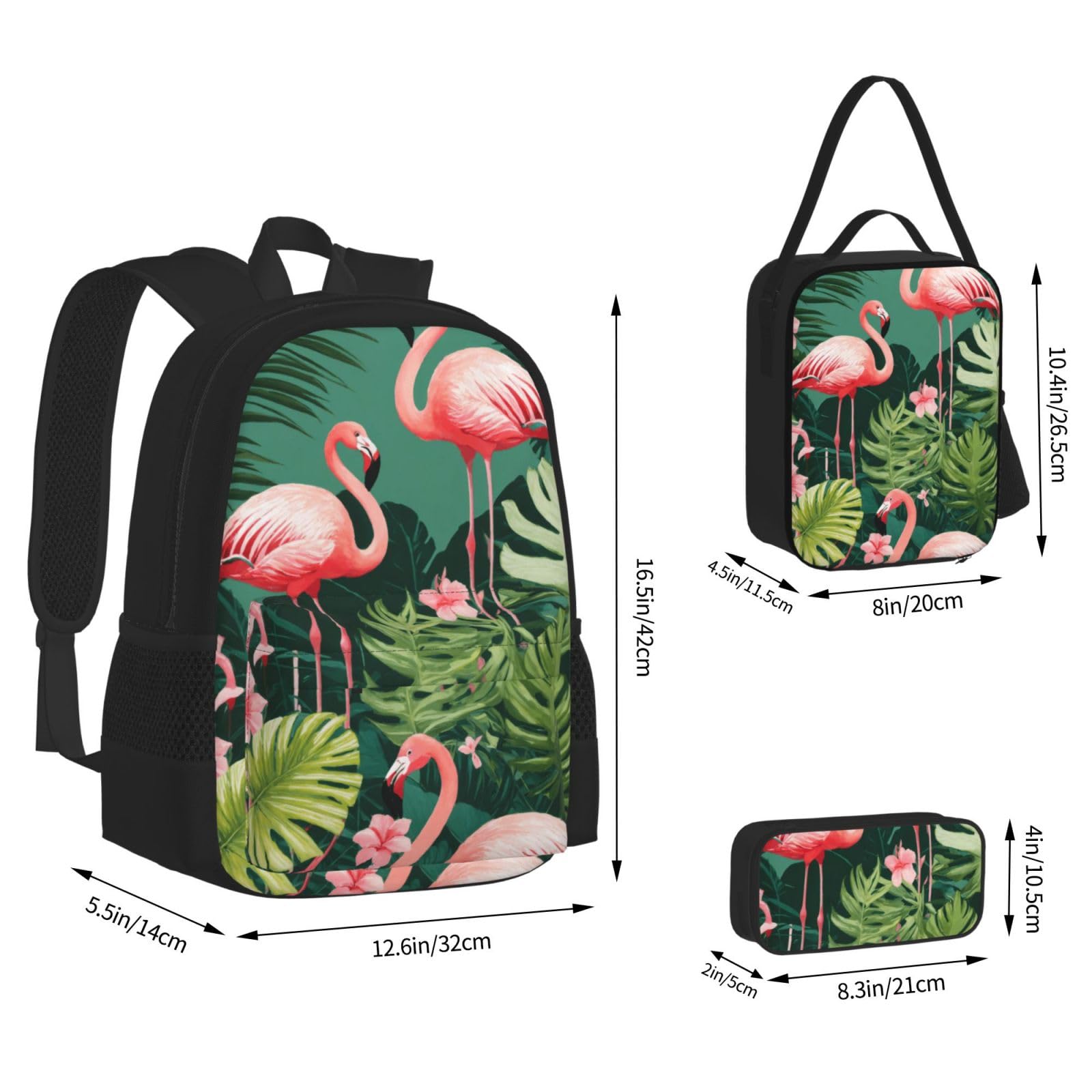 Zaino, borsa portapranzo, astuccio, set da 3 pezzi, per lavoro e