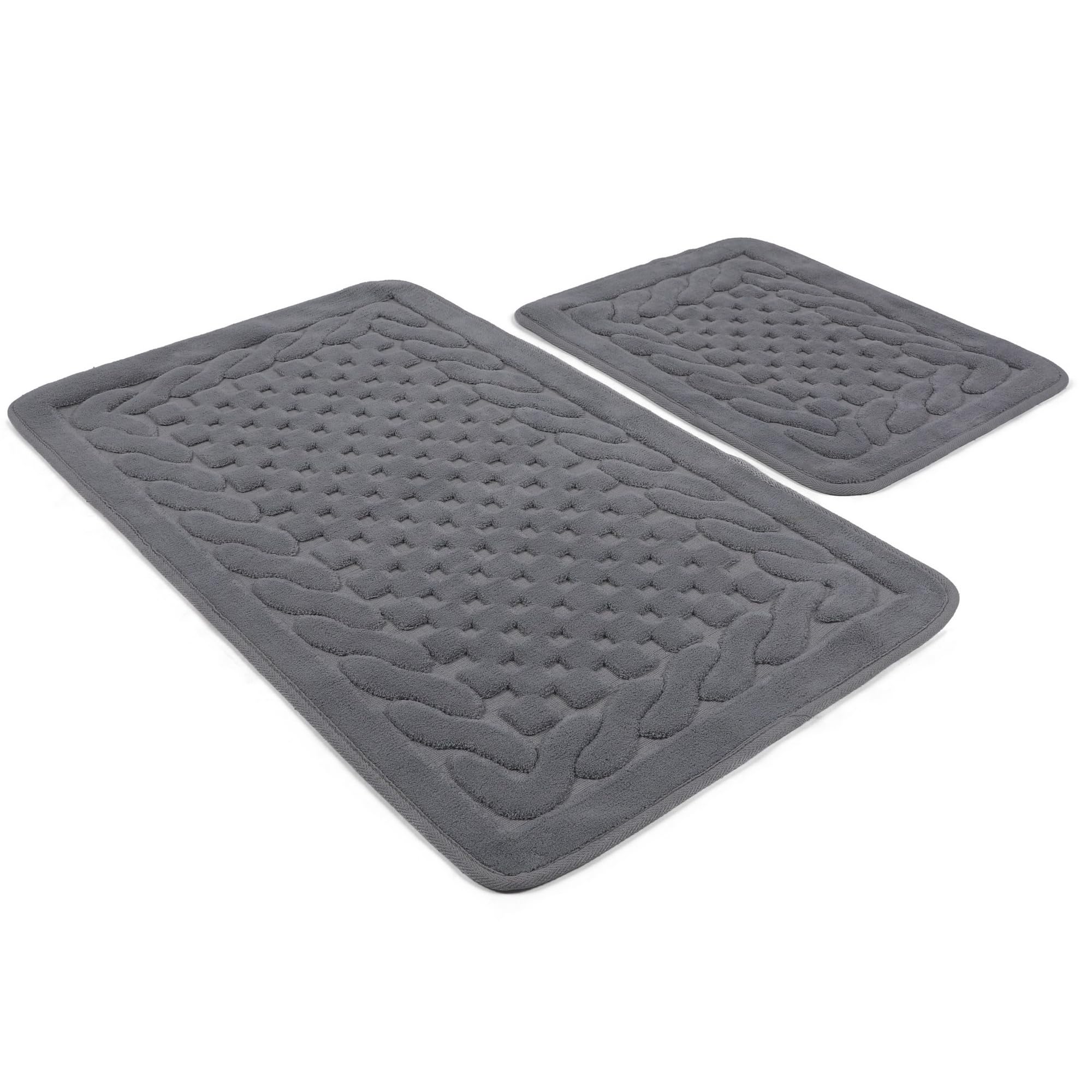 Badteppich-Set (2-teilig) grau