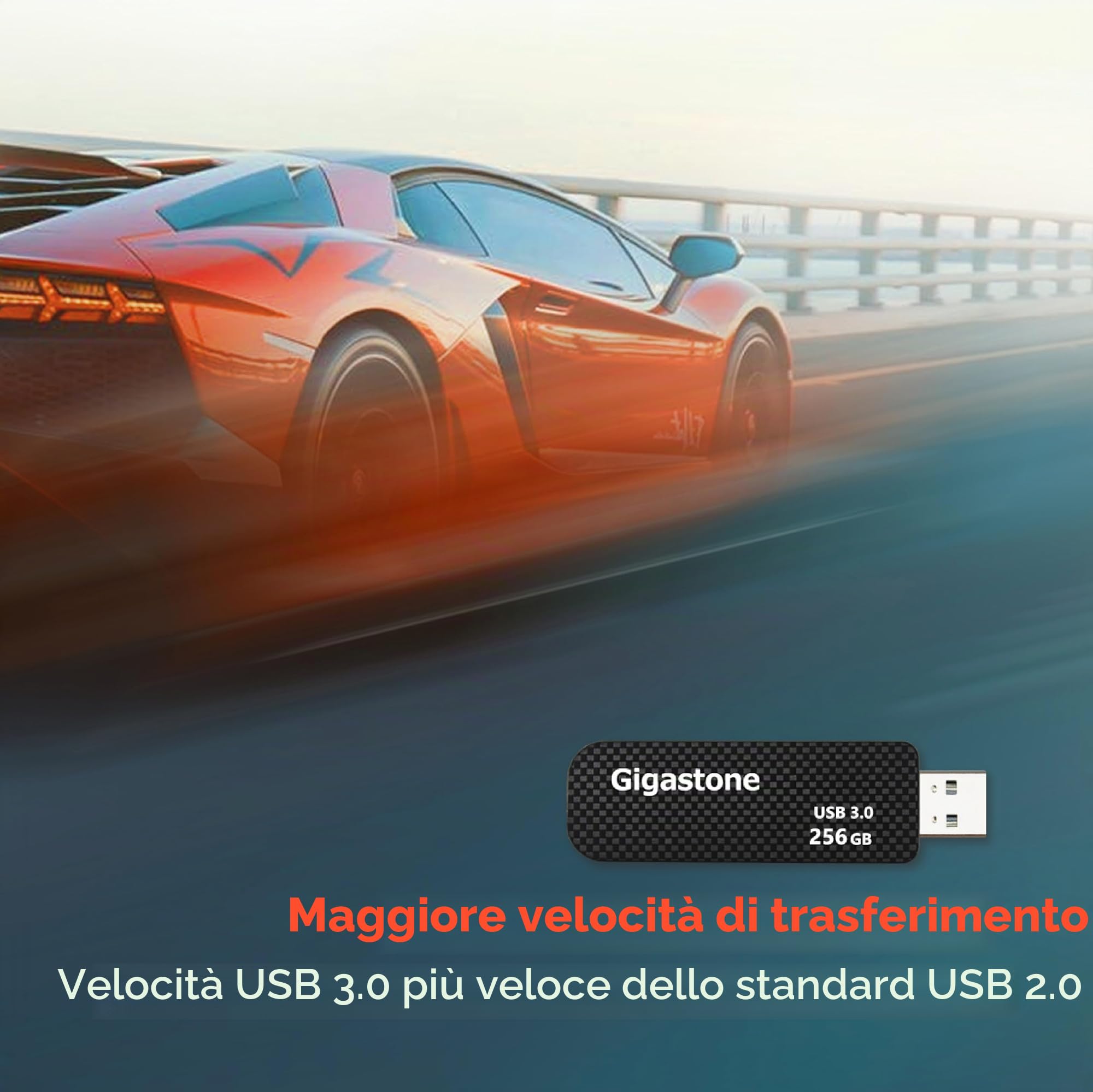 Gigastone Chiavetta USB 256 GB Set da 2, Z30 USB 3.2 Gen 1 Professional Serie, Senza cappuccio con design retrattile, compatibile con interfaccia USB 2.0 / USB 3.0 / USB 3.1
