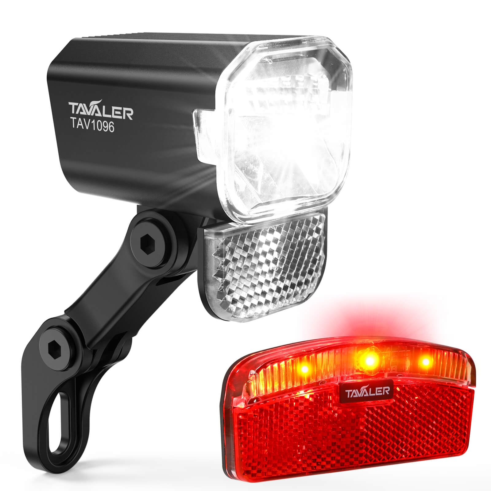 Tavaler E-Bike Licht Vorne 60 LUX Ebike Lampe mit Reflektor StVZO Zulassung