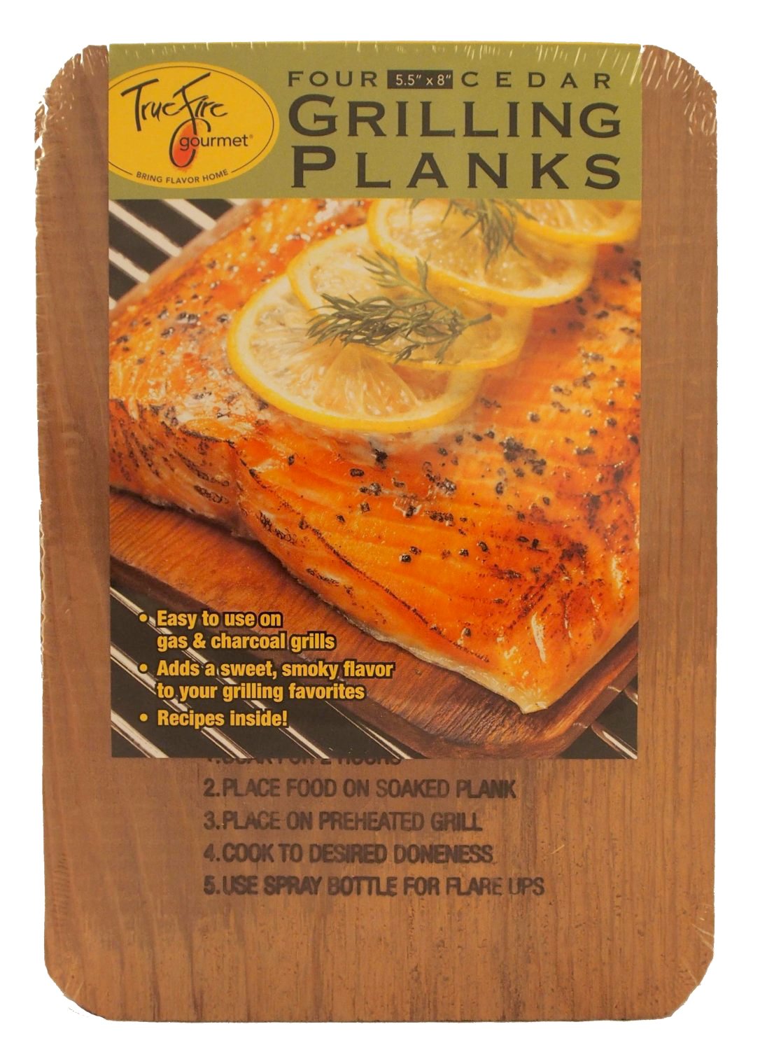 TrueFire Gourmet Cedar Grilling Planks, 4-Pack