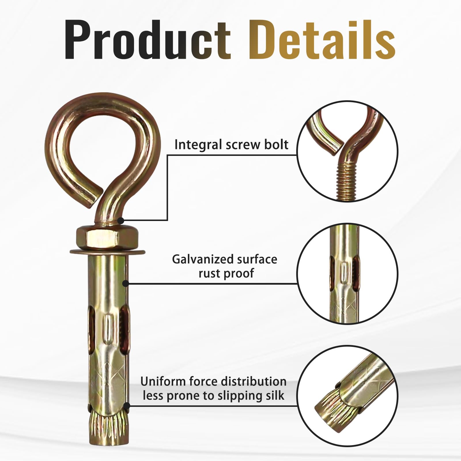 Concrete Eye Bolt Anchors - Secure Brick & Masonry -3 Concrete Eye Bolt Anchors - Secure Brick & Masonry -3
