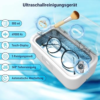 Ultrasonic Cleaning Device 49 kHz Glasses Cleaning Device