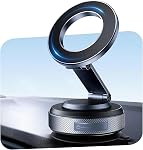 2026 Upgraded Magnetic Car Phone Holder Mount, [98+LBS Suction & 3200gf Magnetic] Vacuum Suction Cup Phone Holder, 360° Rotation Shower & Wall Mount Car Accessories for iPhone 17 Pro Max