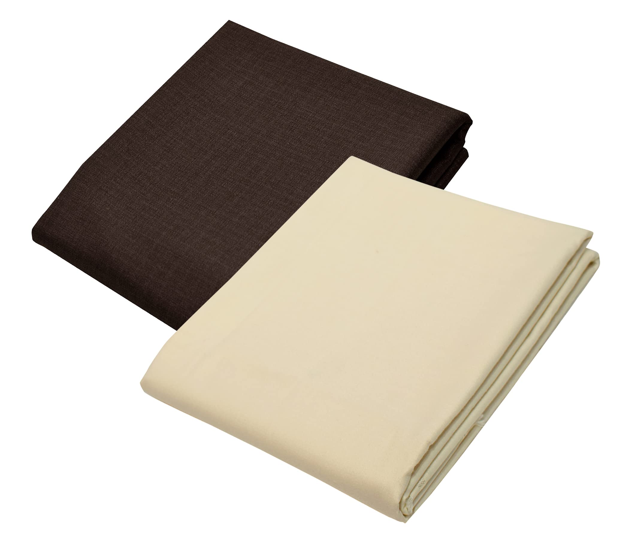 KUNDAN SULZ GWALIOR MEN'S Cotton Shirt & Trouser Fabric Combo Set (Un-Stitch; 1.20 & 2.25 Meter: Dark Brown & Cream)-picture-26
