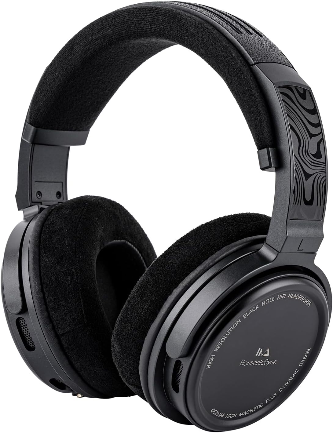 LinsoulHarmonicDyne Black Hole Wired Over-Ear Headphone, Ergonomic 50mm Dynamic Driver Headphones (HarmonicDyne, Black Hole)
