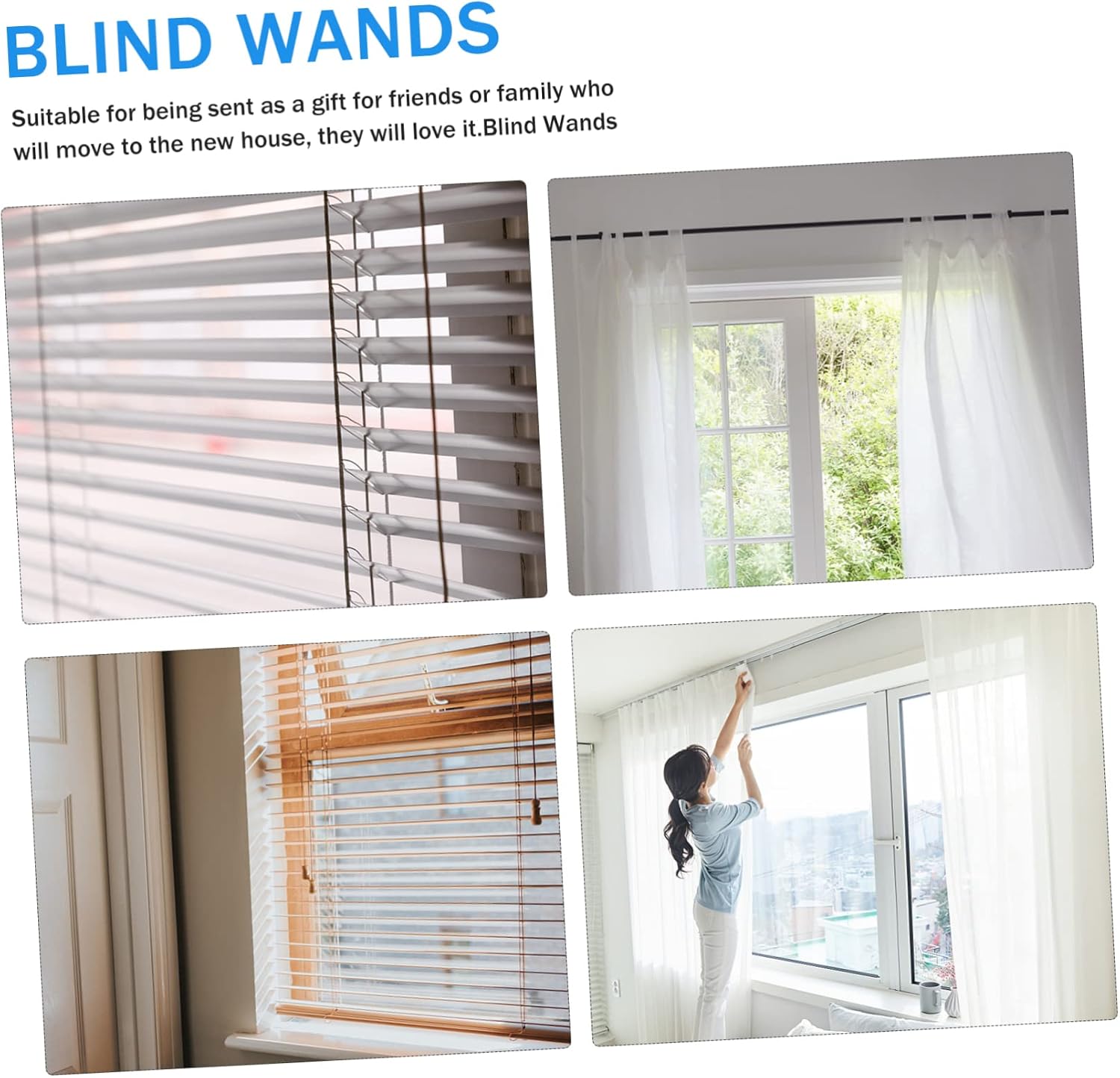 8pcs Vertical Blinds Tilt Rods Replacement Wands Easy Open Close Blind Control for Window Curtains Practical Home Accessory Housewarming Gift