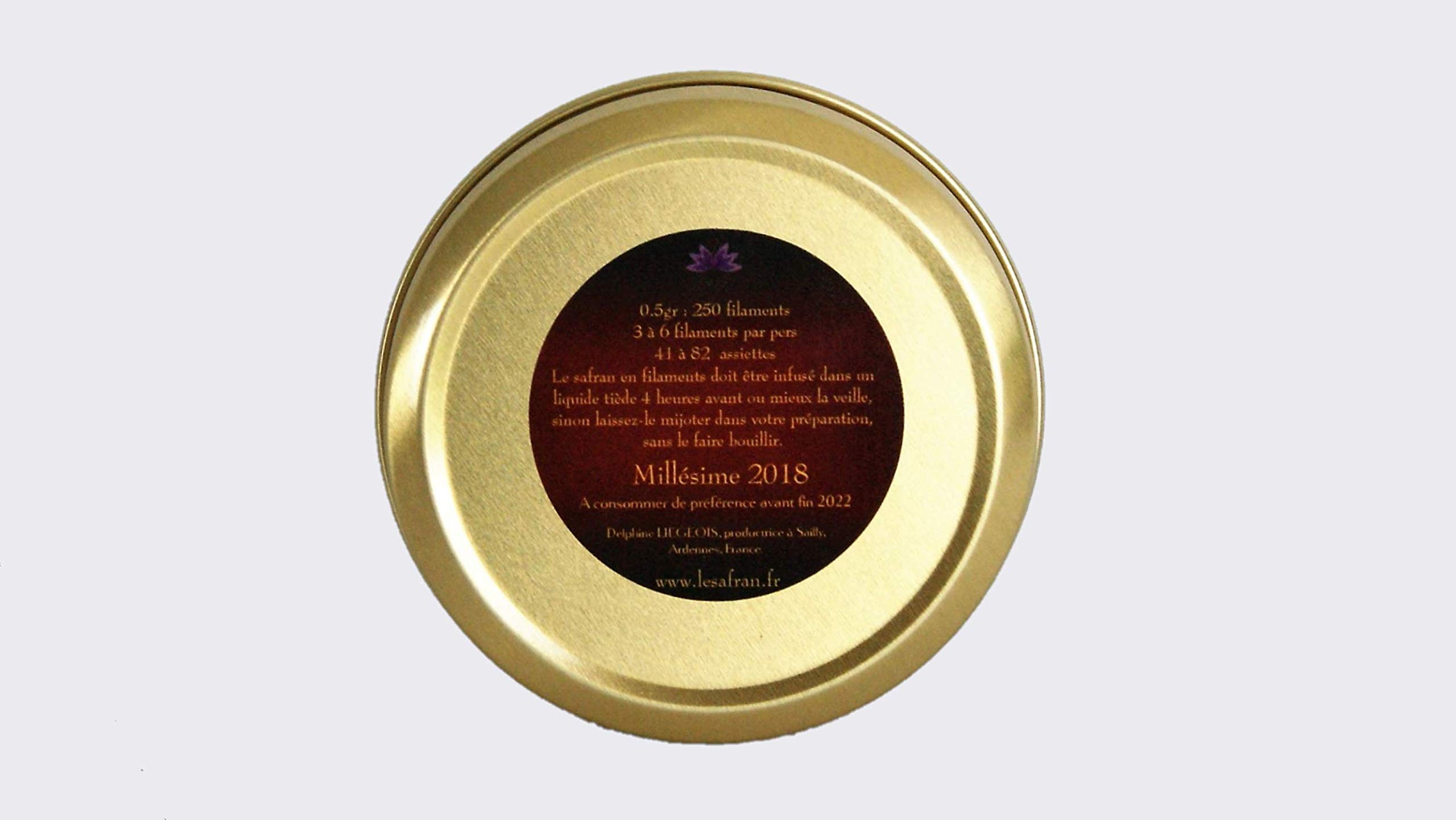 SAFRAN PISTILS 0,50gr, 100% FRANCAIS ET BIO, Millésime 2024, Direct productrice