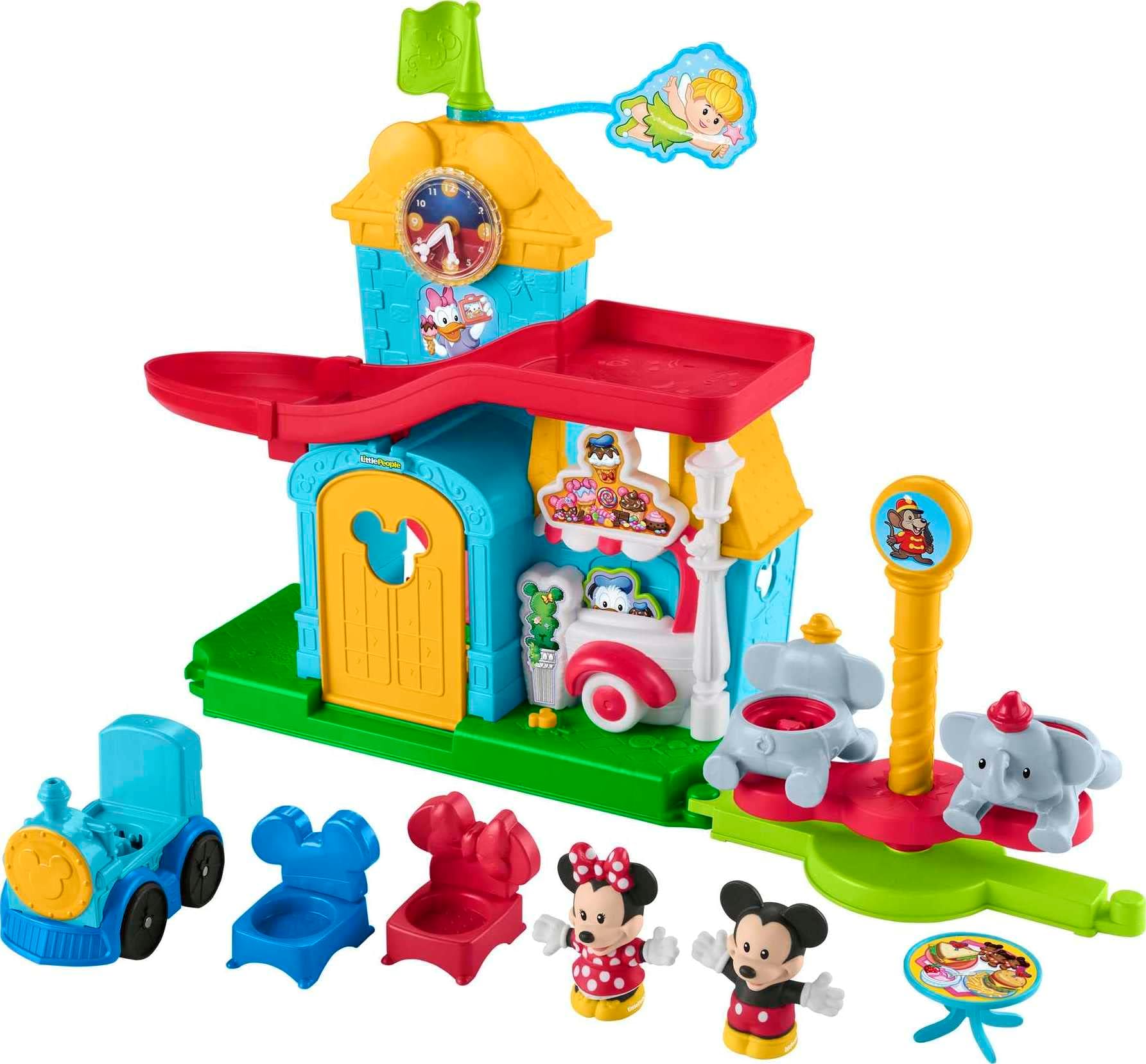 Little People Toddler Toy Disney Mickey & Friends Playset with Sounds & Phrases for Pretend Play Kids Ages 18+ Months