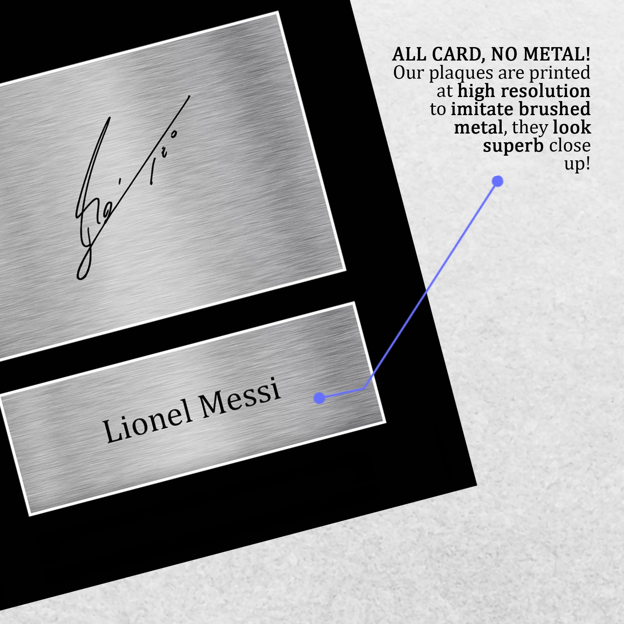 HWC Trading A4 Lionel Messi Inter Miami Regalos Impresos Imagen De Autógrafo Firmado Para Los Aficionados Al Fútbol Y Partidarios - A4