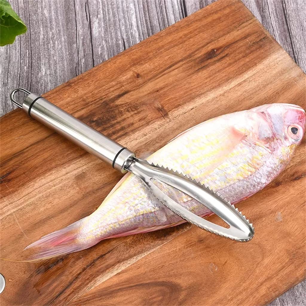 JFDBGU Escamas de Pescado de Cocina, ralladores for raspar, eliminación rápida, pelador de Limpieza de Pescado, raspador, Pinzas for Huesos de Pescado, Herramienta