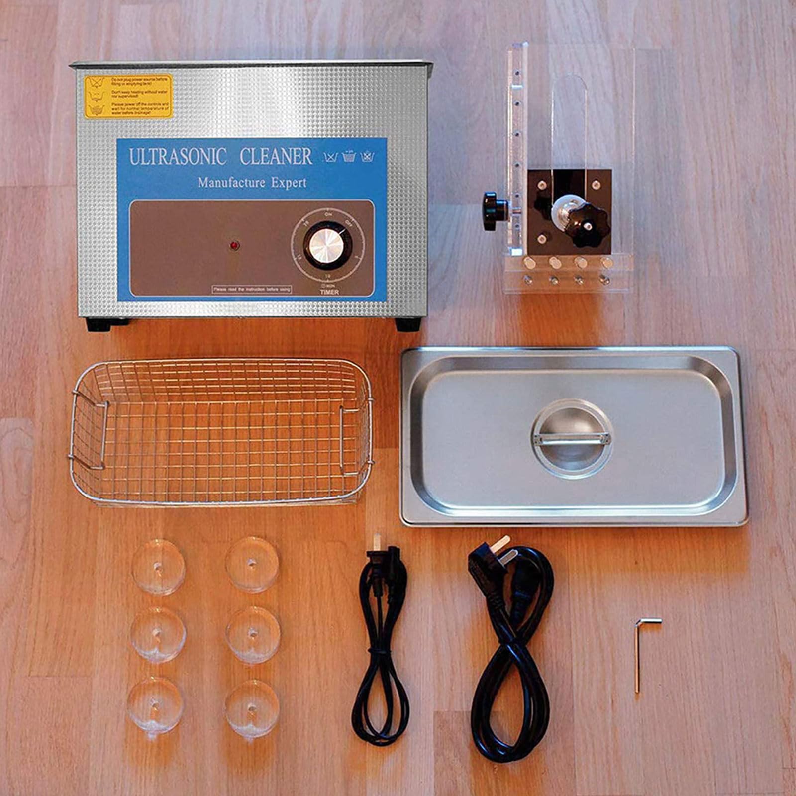 PEIXEN Limpiador de Discos/Discos de 140 W, Limpiador ultrasónico de Discos de Vinilo de 12", Limpia de 1 a 6 Discos de Vinilo a la Vez, Limpiador de Discos, función de Temporizador Digital, Limpieza