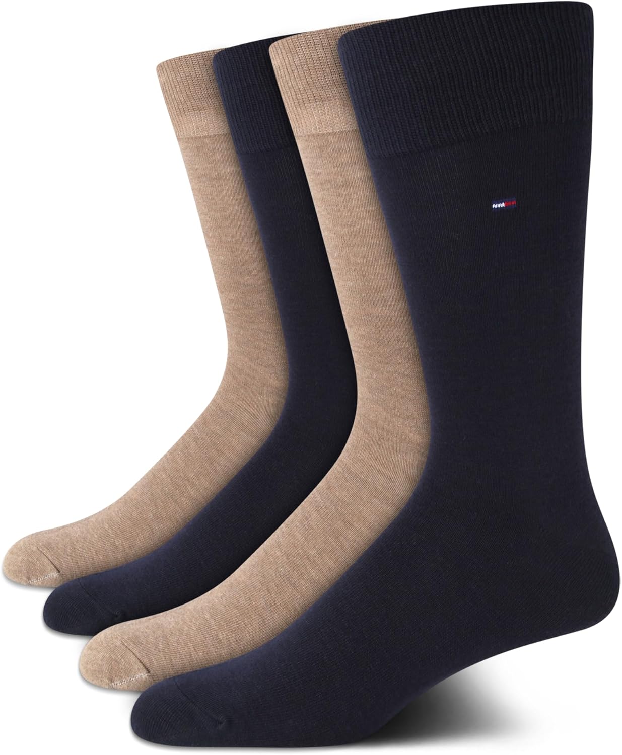 Tommy Hilfiger Men's Reinforced Heel Cotton Dress Socks (4-Pack)