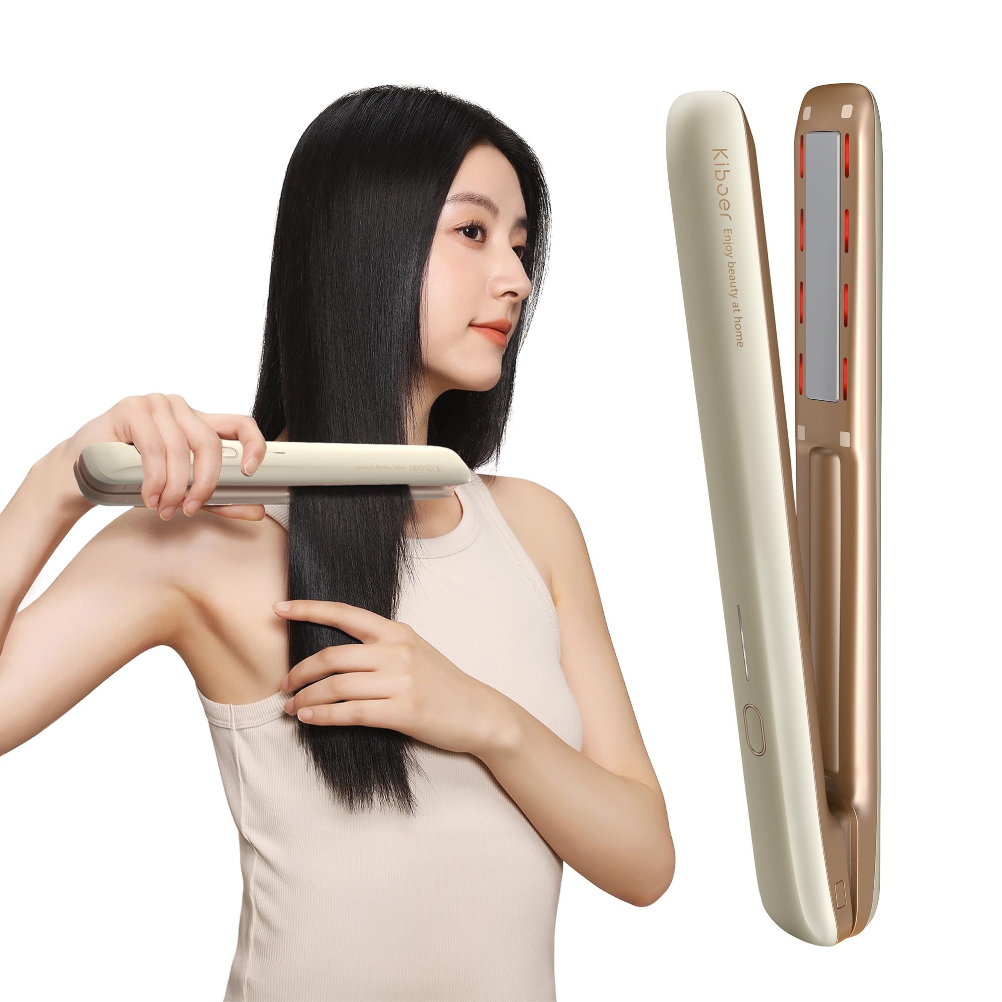 Amazon | Kiboer 超音波トリートメント ヘアアイロン 髪質改善 超音波 
