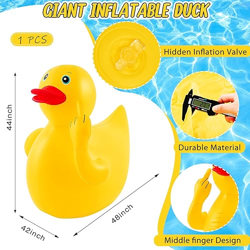 Miniatura 21 de Hungdao Paquete de 2 patos inflables gigantes de 4 pies, enorme pato de goma, pato, inflable, pato, piscina, piscina, decoración de fiesta