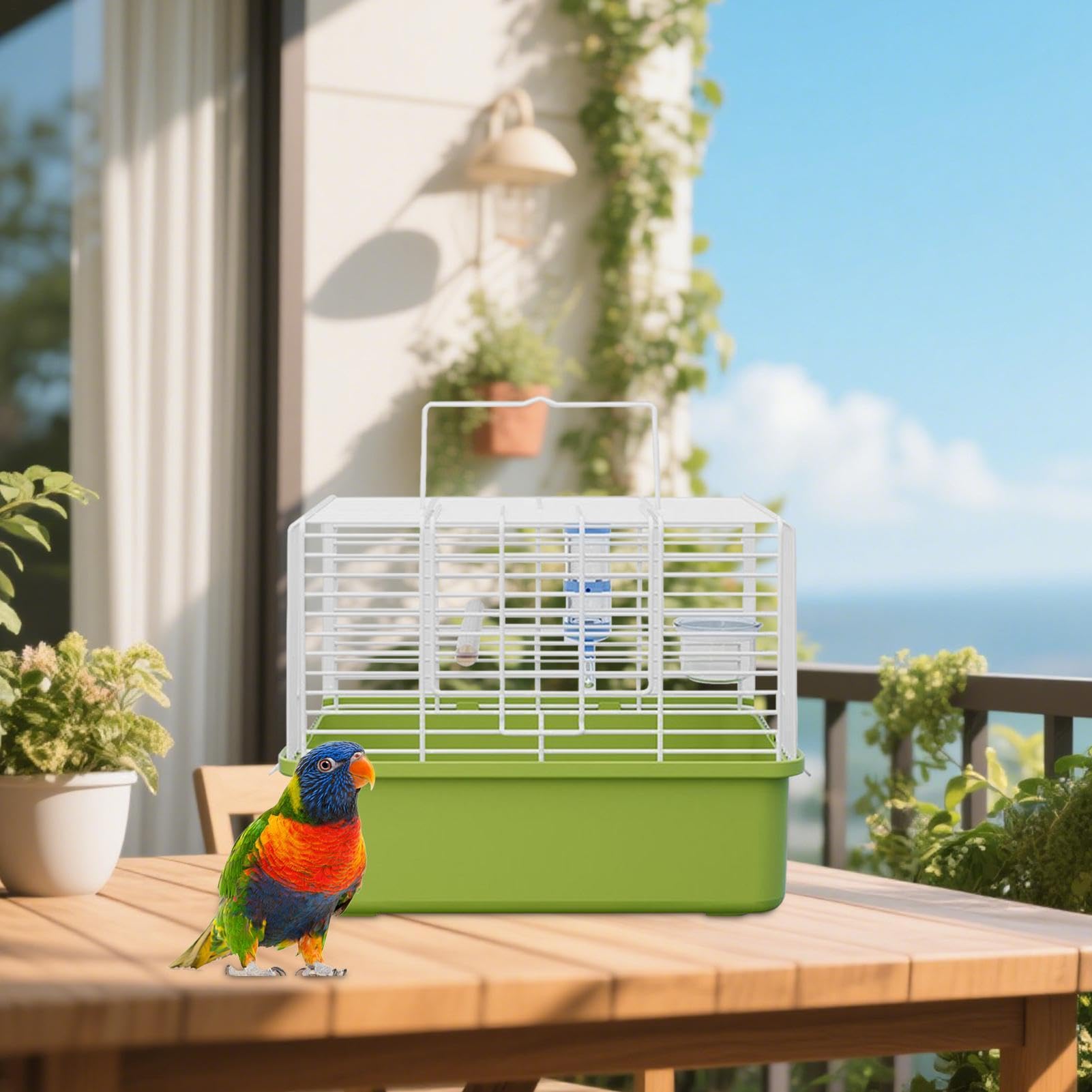 Wellensittich Vogelkäfig Tragbare Großraum-Transportbox Mit Griff