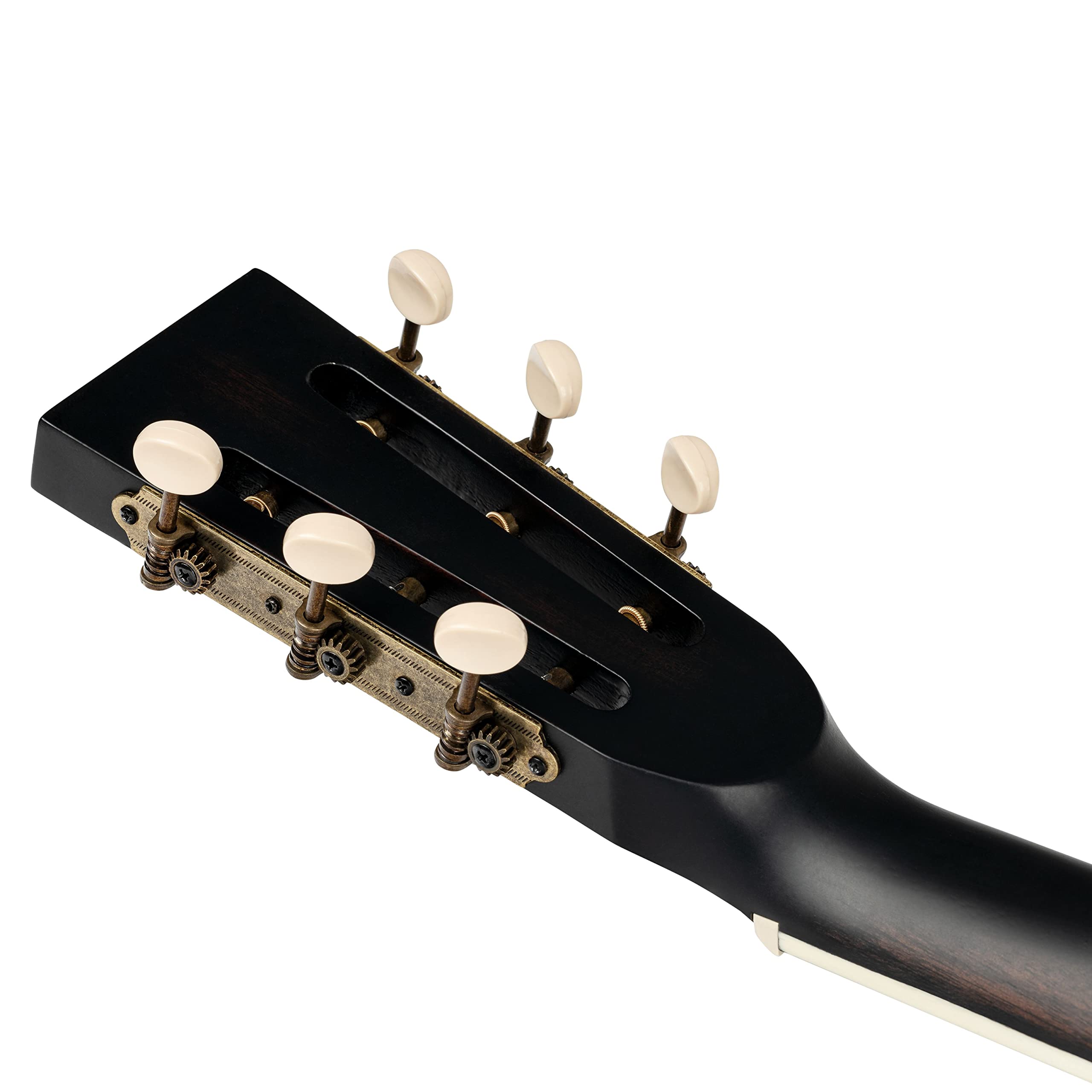 Ortega Guitars Resonator Gitarre Elektro-Akustisch – Americana Series – Lipstick Pickup – Mahagoni, Schwarz (RRG40CE-DBK)