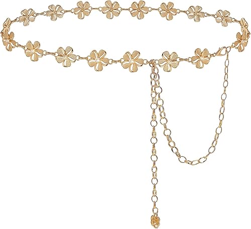 Glamorstar Chain Belt for Women Rhinestone Crystal Waist Belts for Dress Gift