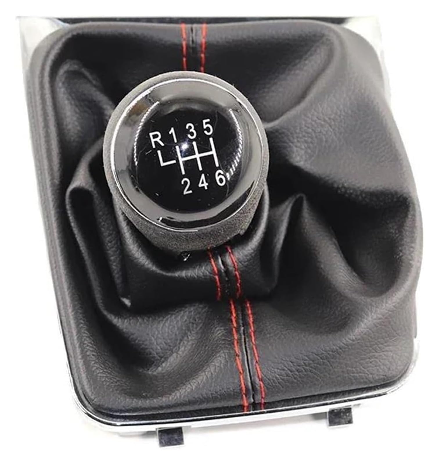 Utongmu One Color Manual Gear Shift Knob For Vw For Golf 7 A7 Mk7 Vii Gti Gtd 2013-2018 Silver Leather Car Shift Gear Knob Lever Gaitor Boot Cover
