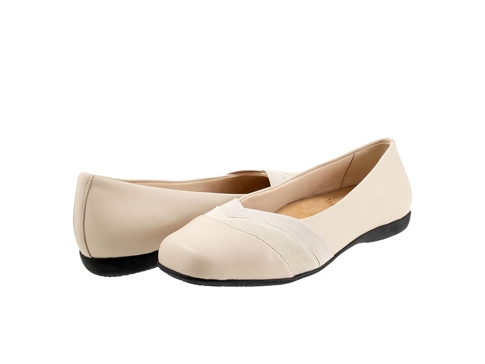 Trotters Stella (Ivory) Women's Flat Shoes INTERNATIONAL SHIPPING