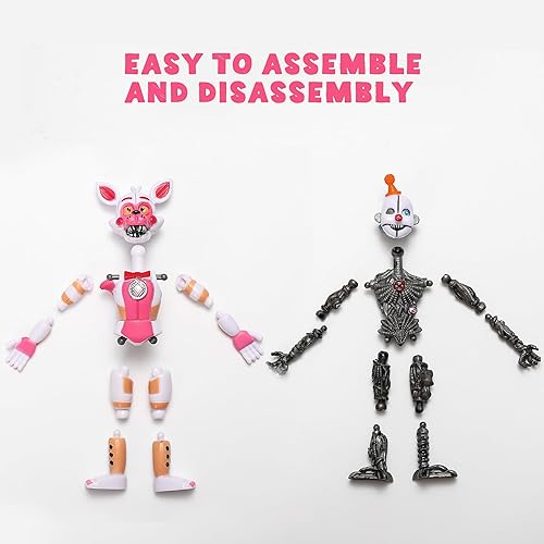 Miniatura 3 de Juego de 5 figuras de acción, 5 piezas inspiradas en las cinco noches, articulaciones movibles coleccionables para juguetes