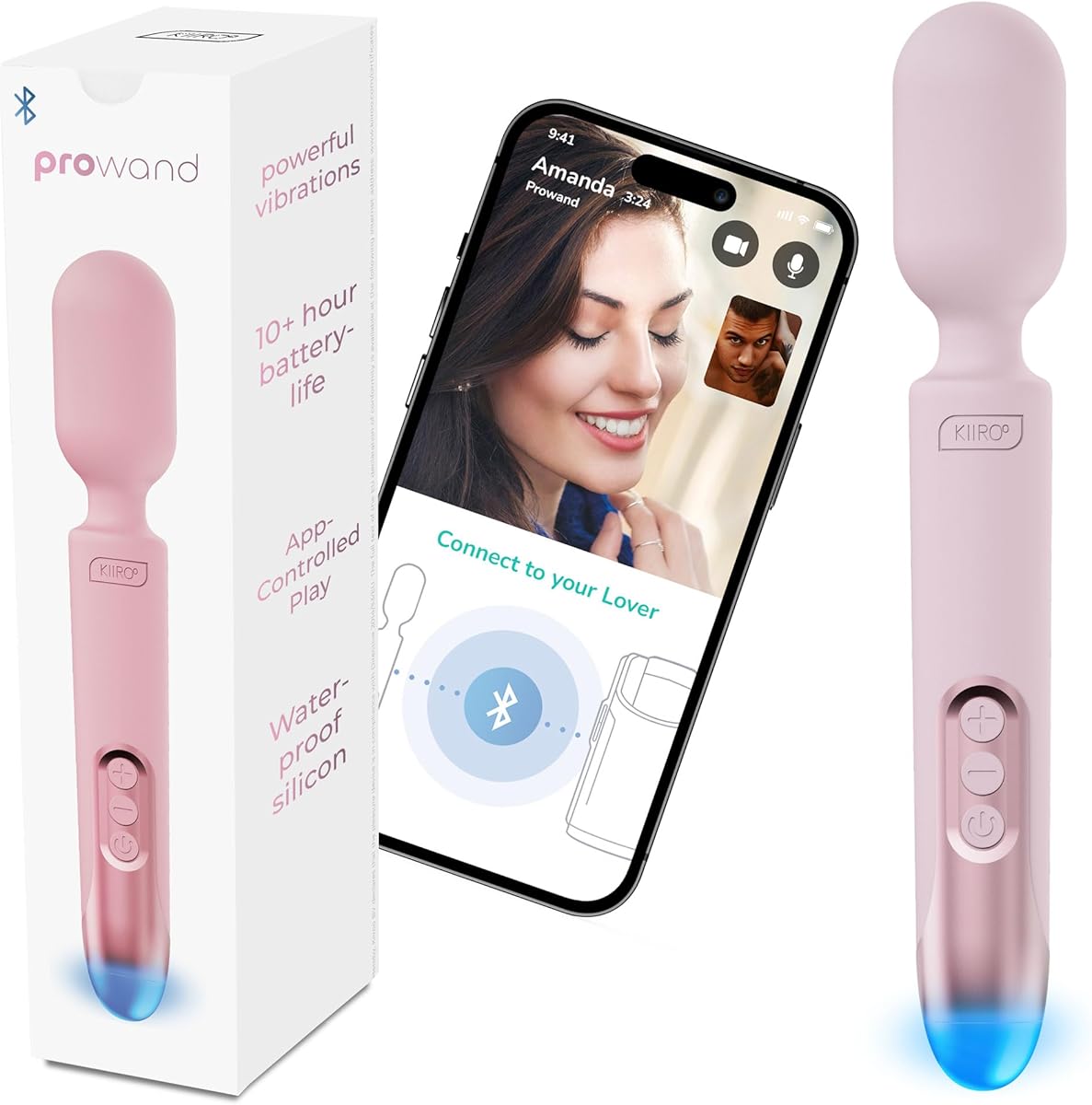 ProWand Wand Vibrator for Women - Clit and G-Spot Stimulator - Wide Variety of Powerful Vibrations & Intensity Settings - App-Controlled for Interactive Use - Quiet & Waterproof