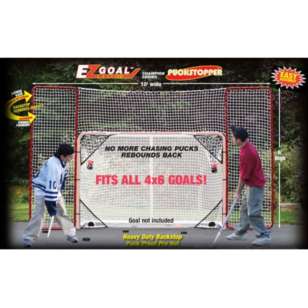 EZGoal Zestaw ogranicznika hokejowego z tarczami, czerwony/biały, 3 x 1,8 m