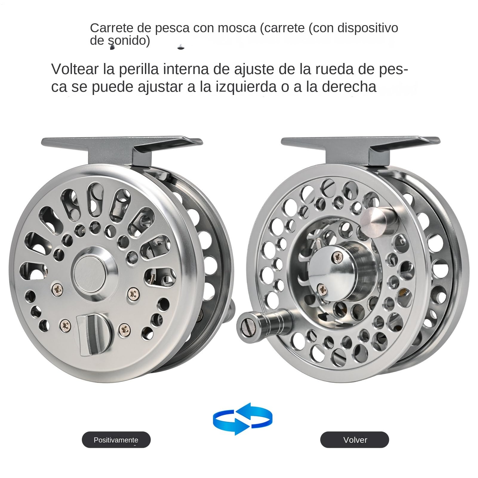 Angelrolle mit Fliege, Aluminium-Fliegenspule, Süßwasserrolle, Aluminiumlegierung, für Männer, Ausrüstung, Zubehör