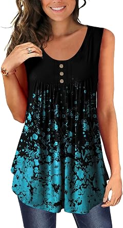 BeadChica Plus Size 4th of July Tank Tops for Women American Flag Patriotic Sleeveless Casual Shirts Summer Tunic Tops
