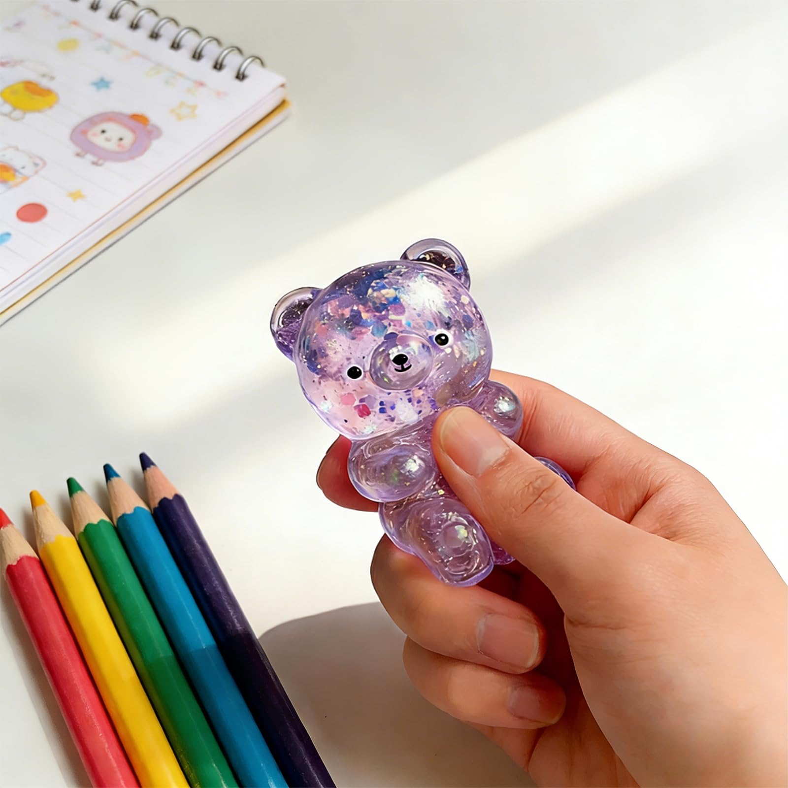 6 PCS Sugar Squishy Balls Little Bear Set, Sensory Squishy Toys - Image 4
