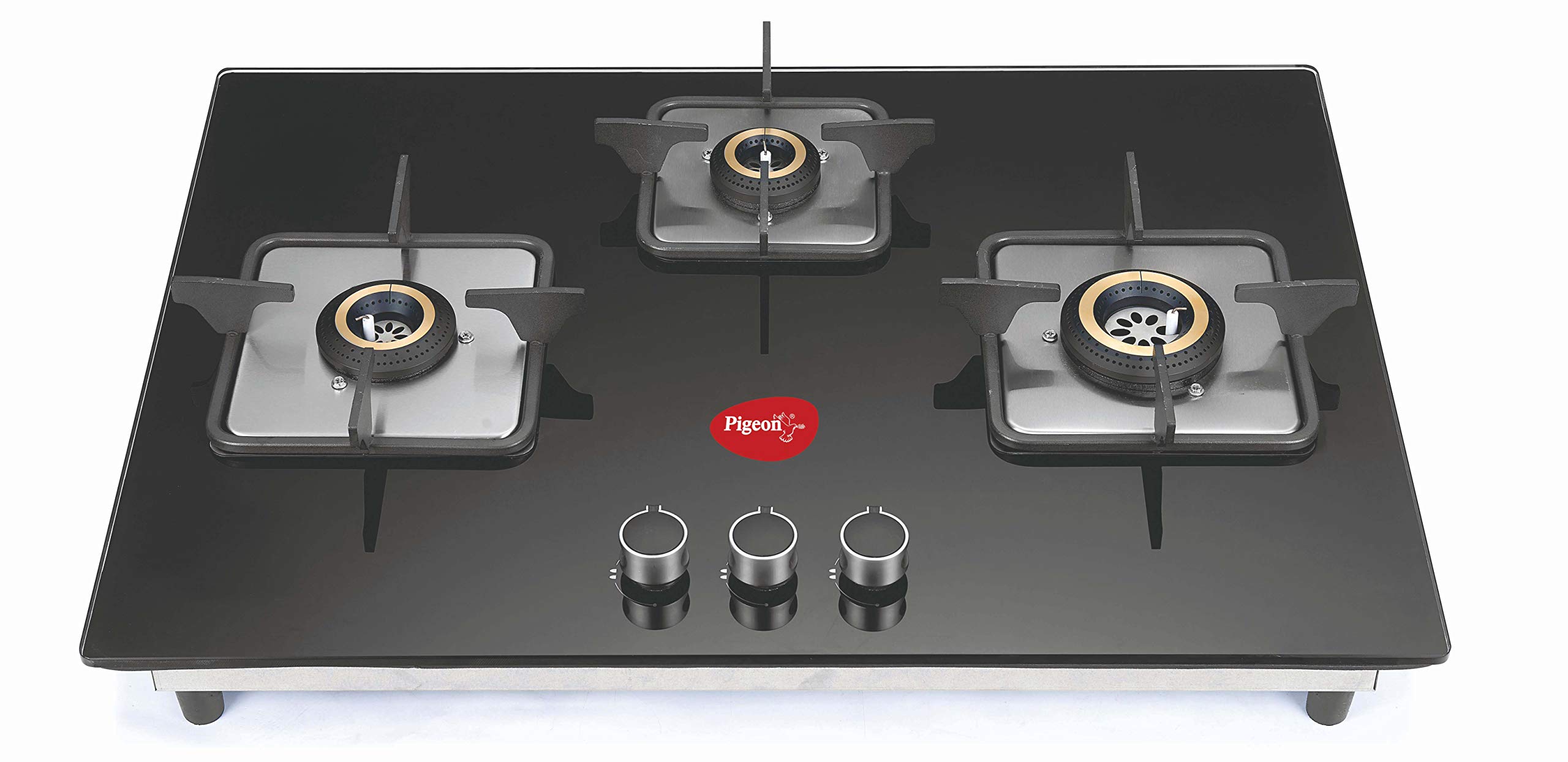 Pigeon Spark Series Glass Top 3 Burner Automatic Hob (Gas Stove)