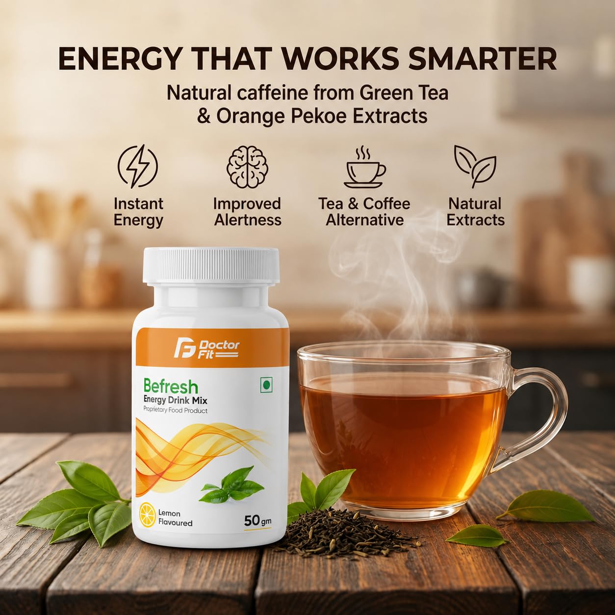 DOCTORFIT Pro Slimshake Formula 1 Vanilla 500g + ShakeMix Unflavoured 500g + Befresh Lemon Energy Drink Mix 50g | Nutritional & Protein Combo - 1050gm (Vanilla Shake + Shake Mix + Befresh Lemon) — Amazon image 4