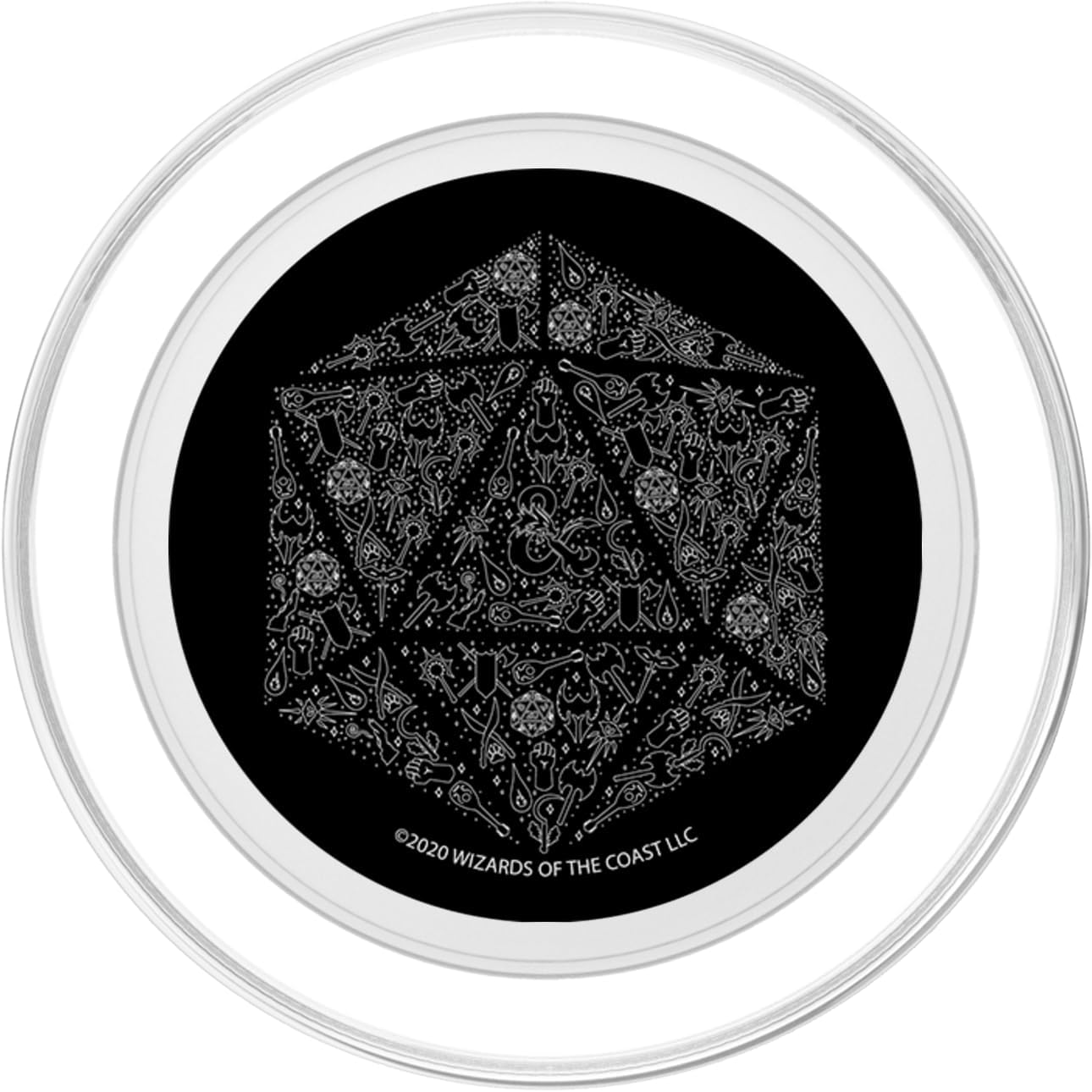 Dungeons And Dragons Celestial D20 PopSockets MagSafe PopGrip for iPhone