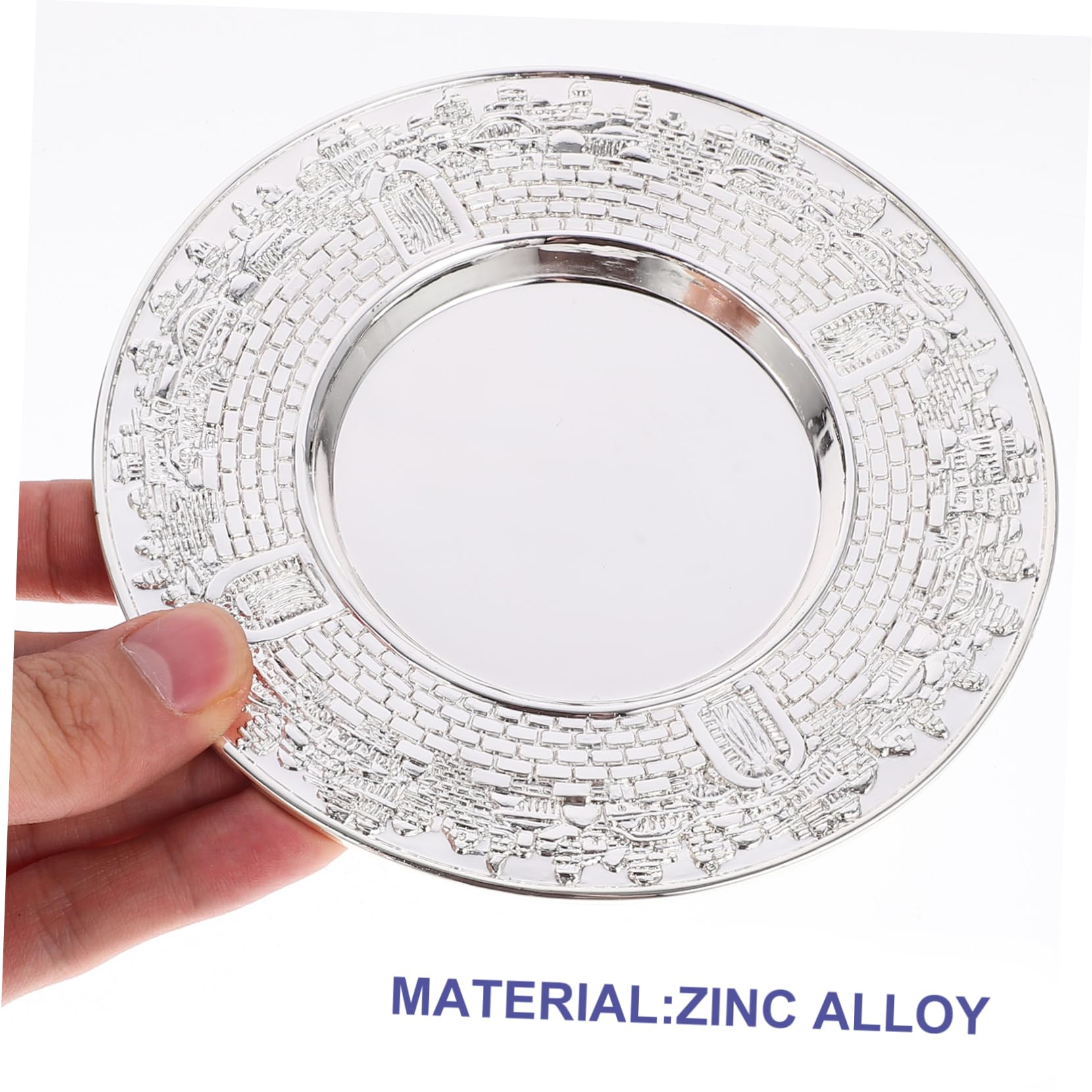 Didiseaon Set Calice Inciso per Celebrazione di Pesach e Shabbat in Lega di Zinco Argento con Design Elegante e Raffinato per Accessori Vino Regalo