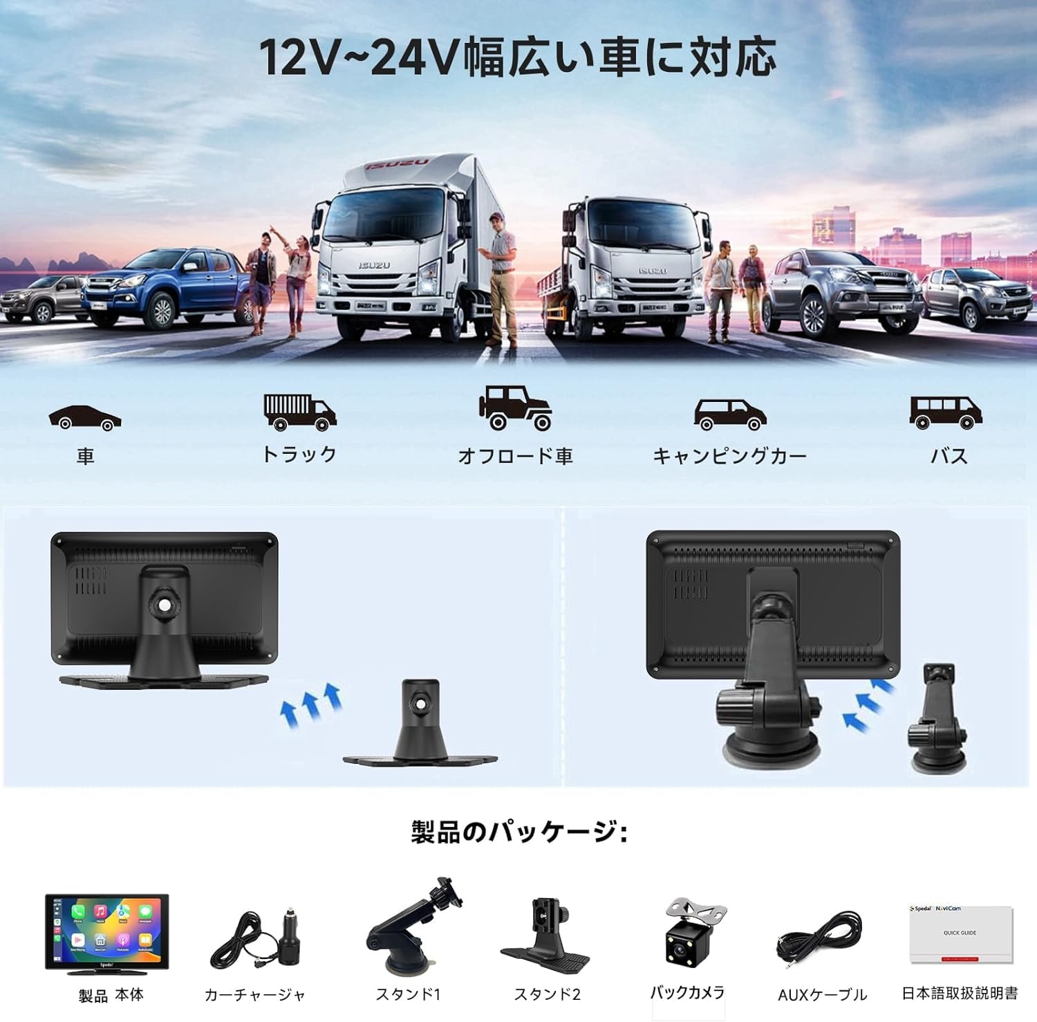 Amazon.co.jp: Tukllye 10.26インチ IPS液晶 バックカメラカー