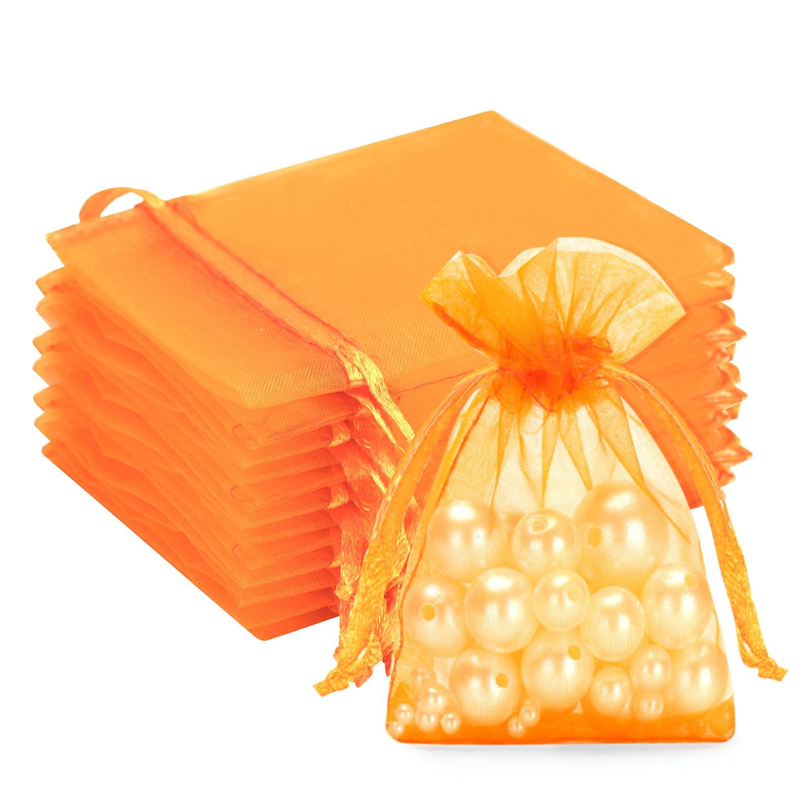 G2PLUS White Organza Gift Pouches - 7x9 CM Small Organza Favor Bags, 50 PCS Wedding Jewelry Bags - Clear Mesh Pouches for Wedding, Christmas, Birthday, Anniversary — view 60