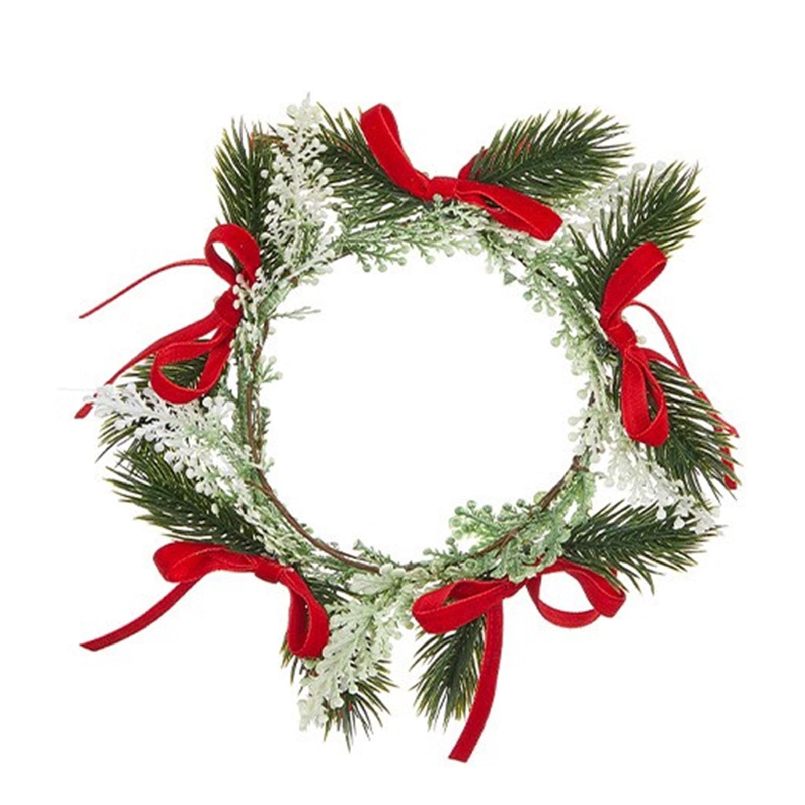 Nucelit Flower Wreath Wine Bottle Wreath Decoration for Christmas Table Centerpiece for Christmas Wedding Centerpiece Festival Candlestick Decoration