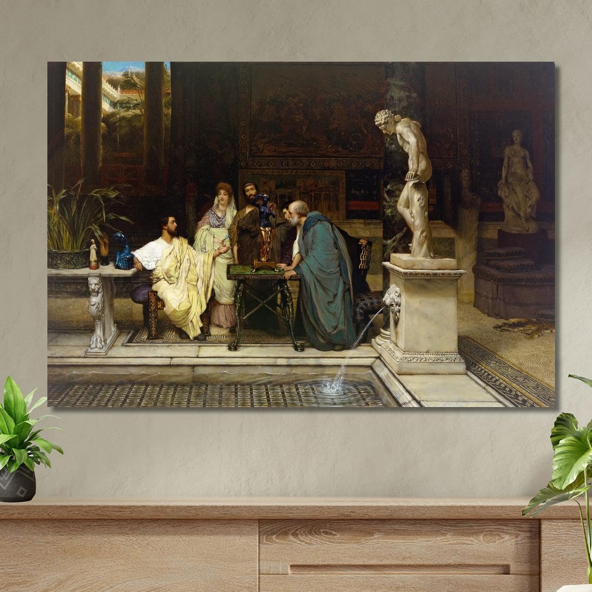 Ein Kunstliebhaber Lawrence Alma-Tadema, lat10 Kunstdruck auf Leinwand, feine Kunst, fertig zum Aufhängen, 50 x 70 cm
