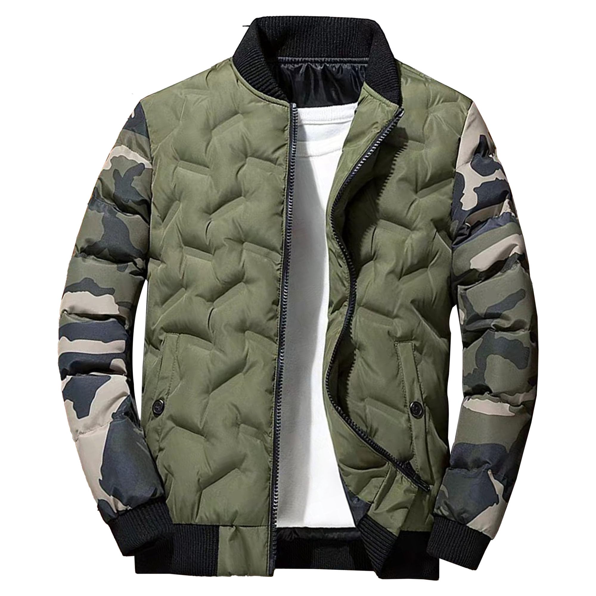 Down jacket léger homme blouson softshell camouflage chaud et imperméable - 7