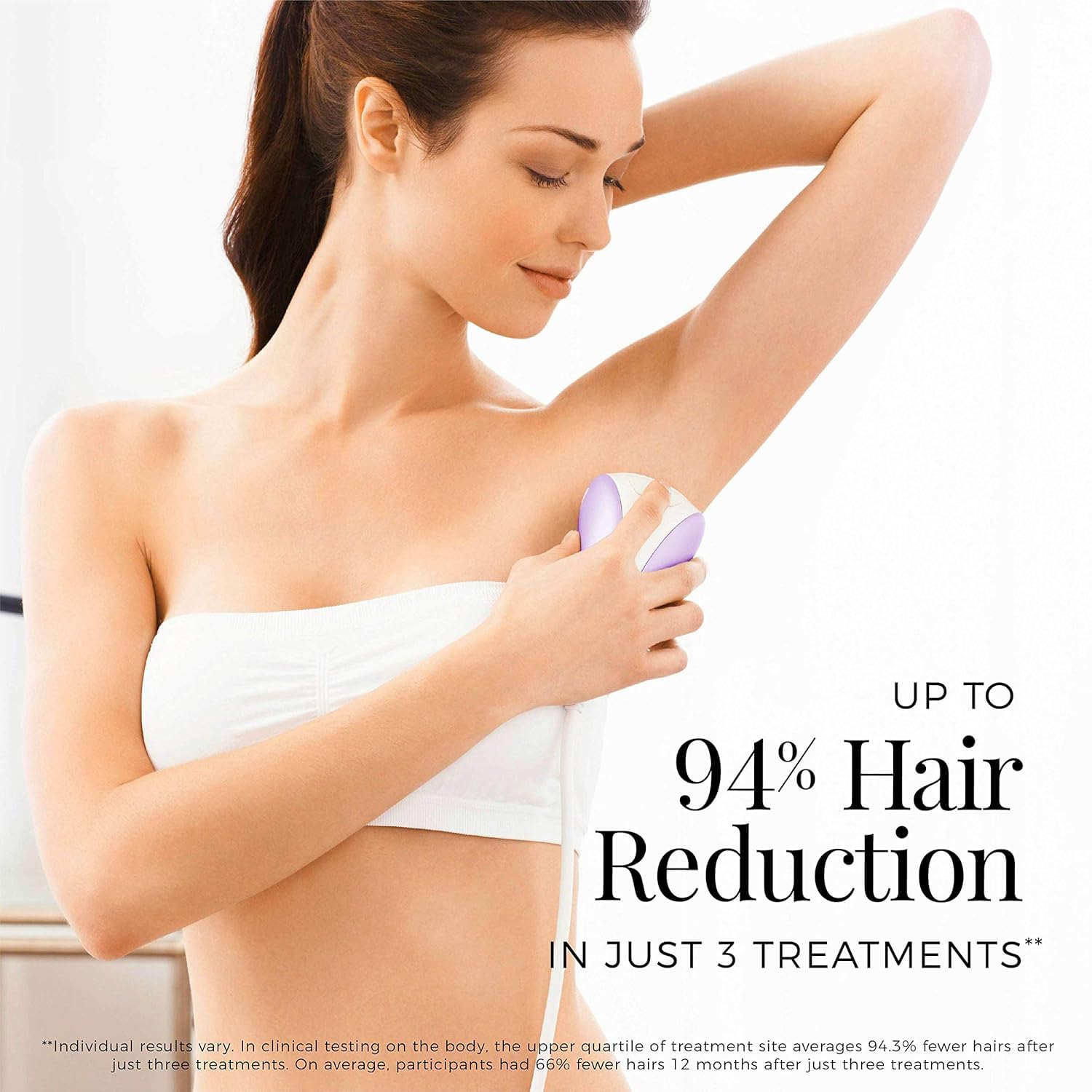 Ramington at-Home Dispositivo de depilación IPL - Reducción de vello de larga duración para cuerpo, cara y zona del bikini, suave y conveniente