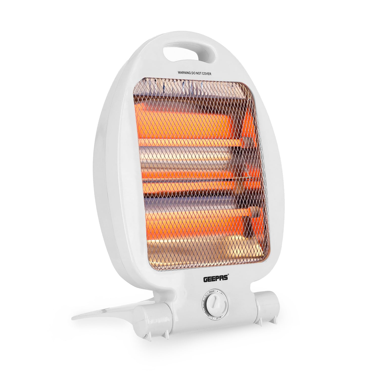Geepas 800W Quartz Halogen Heater - White - Compact