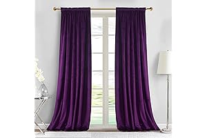 Roslynwood Purple Velvet Thermal Curtains for a Cozy Winter Night