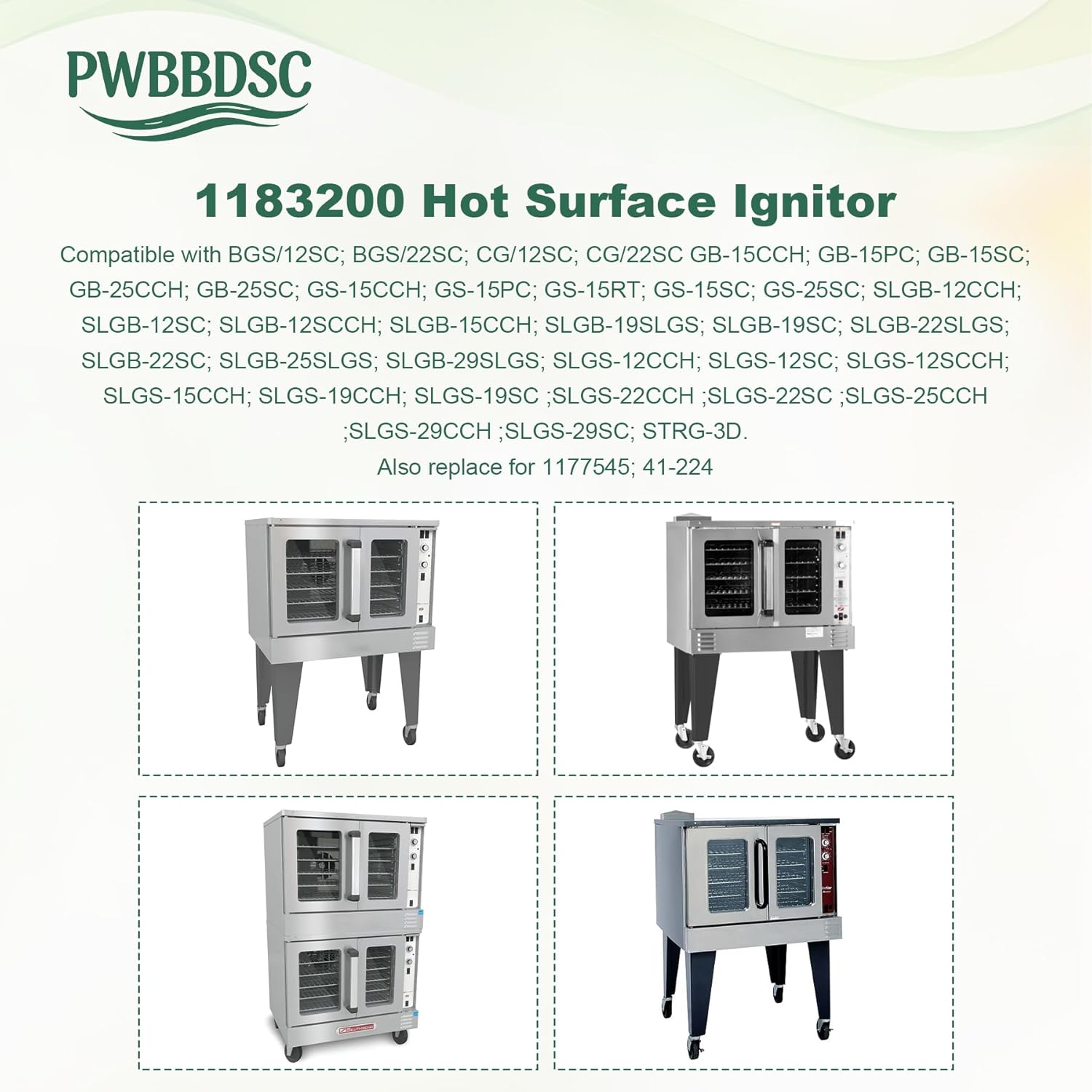 Round Hot Surface Ignitor 1183200 for Southbend Range BGS CG GB GS SLGB STRG Models Replace 1177545 41-224, 24 Volt Hot Surface Igniter