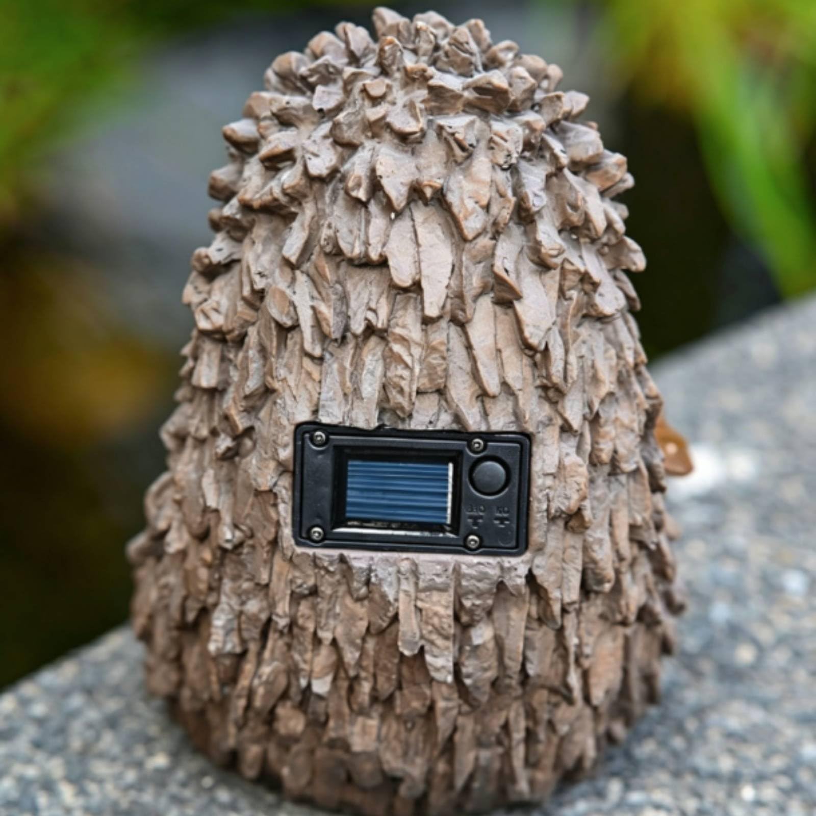 Sharplace Igel Solarlicht Figur Garten Skulptur Statue Deko Ornament aus Robustem Harz mit Feiner Reliefoptik Und Automatischer Dämmerungsbeleuchtung für