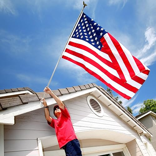 Miniatura 6 de Banderas estadounidenses de 2 x 3 pies, banderas estadounidenses 100% fabricadas en Estados Unidos de 2 x 3 pies para exteriores, banderas