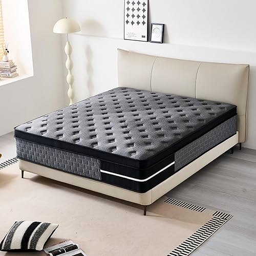 Mattress, 12 Inch Queen Size Hybrid Mattress in a Box, Upgrade Individually Pocket Springs with Pressure Relief, Breathable Comfort and Durable, Medium Firm (8 inch, Twin)