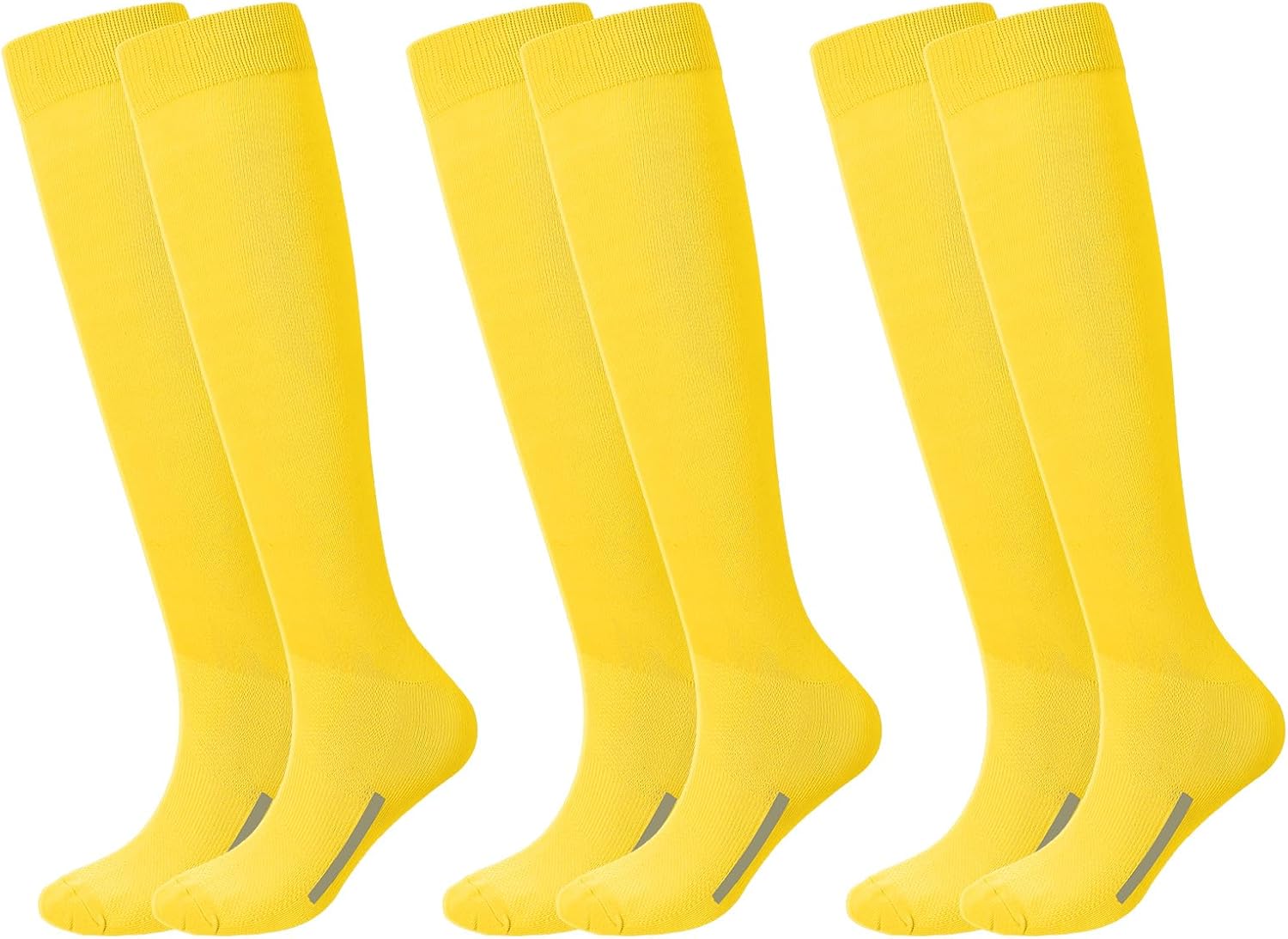 Haysandy 3 Pairs Baseball Socks Bulk Softball Sock Youth High Long Tube Soccer Football Team Boys Girls Adults Sport Sock